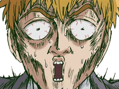 Sticker arataka reigen mob psycho 100 anime manga homme blond yeux noirs medium patron mentor par Dark-63