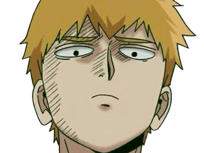 Sticker arataka reigen mob psycho 100 anime manga homme blond yeux noirs medium patron mentor par Dark-63