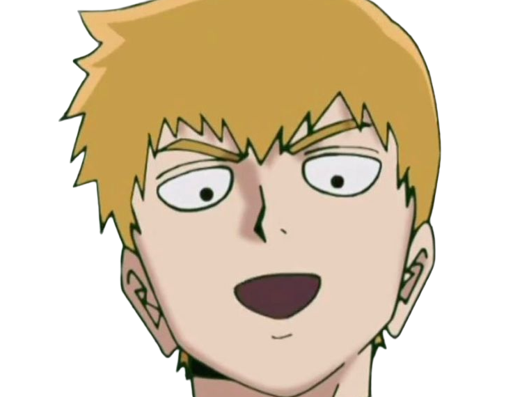 Sticker arataka reigen mob psycho 100 anime manga homme blond yeux noirs medium patron mentor par Dark-63