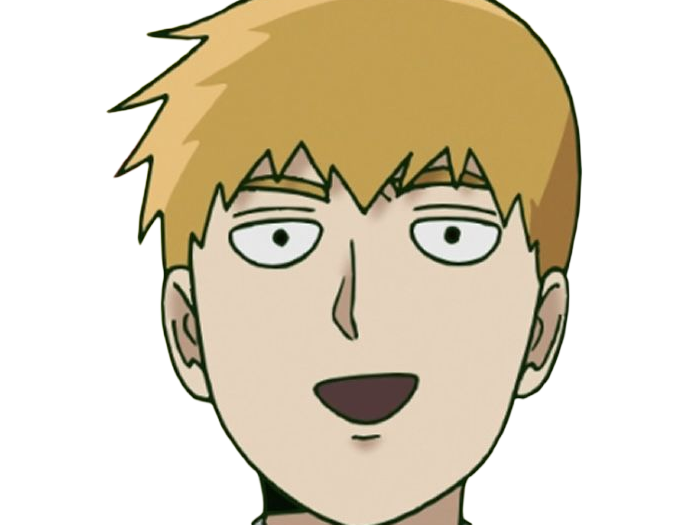 Sticker arataka reigen mob psycho 100 anime manga homme blond yeux noirs medium patron mentor par Dark-63