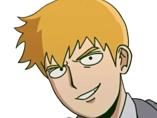 Sticker arataka reigen mob psycho 100 anime manga homme blond yeux noirs medium patron mentor par Dark-63