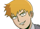 arataka reigen mob psycho 100 anime manga homme blond yeux noirs medium patron mentor