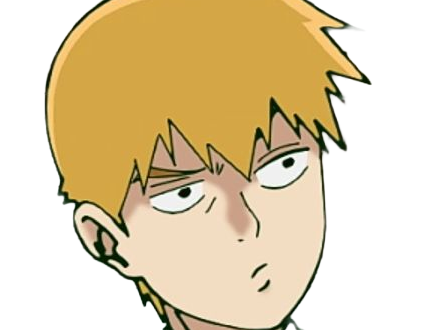Sticker arataka reigen mob psycho 100 anime manga homme blond yeux noirs medium patron mentor par Dark-63
