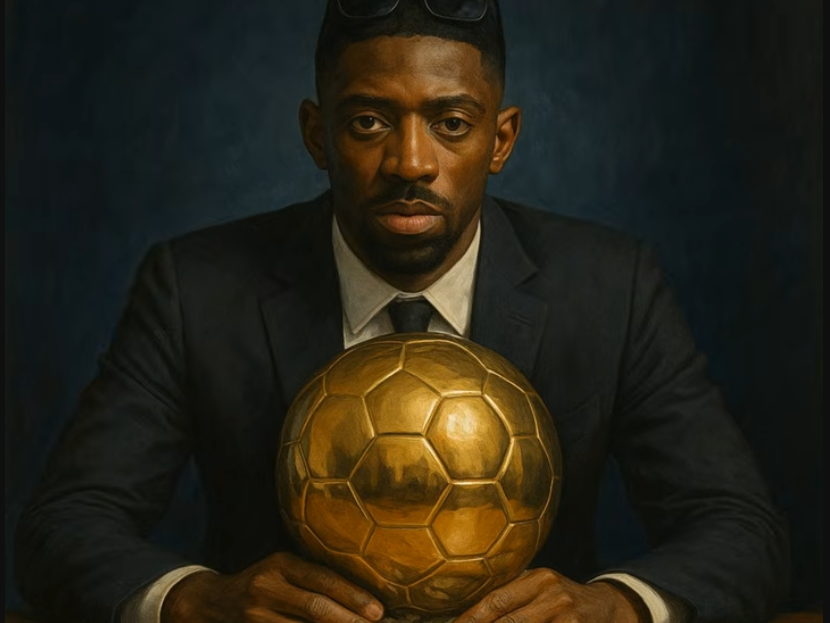 Sticker ousmane dembele ballon dor or psg attaquant costard shatta par Solio