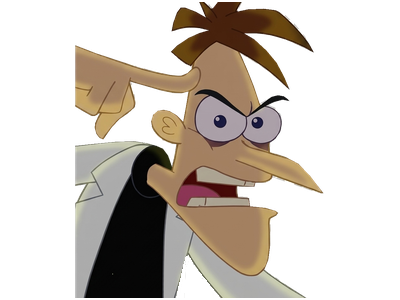 Sticker doofenshmirtz dr heinz phineas disney exaspere agace enerve colere jvc par shemsou-hor