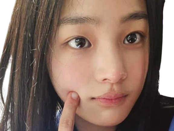 Sticker minji kim newjeans kpop idol coreenne femme fille doigt question interrogation t sah par Solio