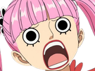 perona one piece cheveux rose yeux noir frange atropos fic bloop