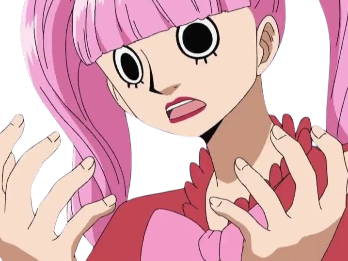 Sticker perona one piece cheveux rose yeux noir frange atropos fic bloop par Bl0op
