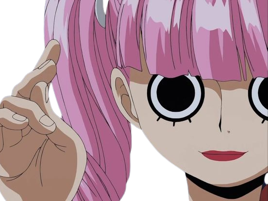 Sticker perona one piece cheveux rose yeux noir frange atropos fic bloop par Bl0op