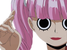 perona one piece cheveux rose yeux noir frange atropos fic bloop