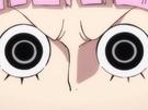 perona one piece cheveux rose yeux noir frange atropos fic bloop