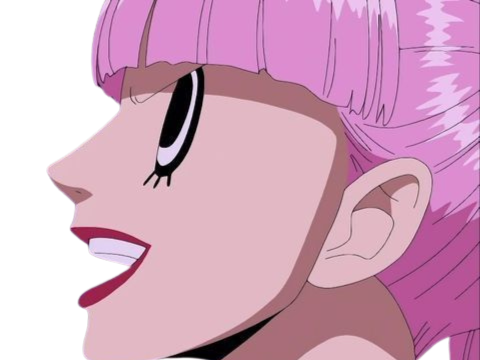 Sticker perona one piece cheveux rose yeux noir frange atropos fic bloop par Bl0op