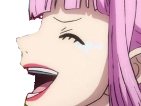 Sticker perona one piece cheveux rose yeux noir frange atropos fic bloop par Bl0op