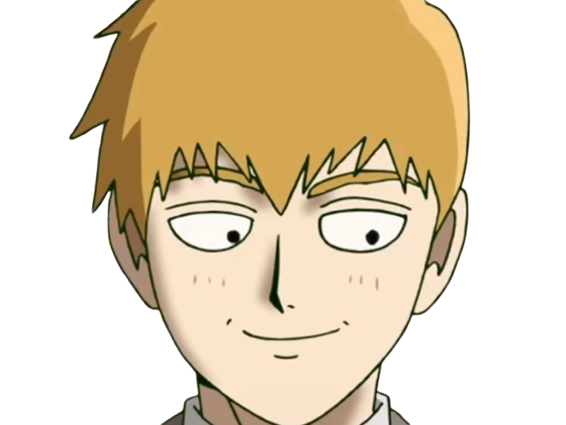 Sticker arataka reigen mob psycho 100 anime manga homme blond yeux noirs medium patron mentor par Dark-63