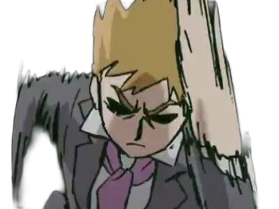 Sticker arataka reigen mob psycho 100 anime manga homme blond yeux noirs medium patron mentor par Dark-63