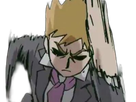arataka reigen mob psycho 100 anime manga homme blond yeux noirs medium patron mentor