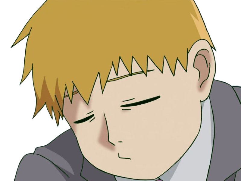 Sticker arataka reigen mob psycho 100 anime manga homme blond yeux noirs medium patron mentor par Dark-63