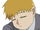 arataka reigen mob psycho 100 anime manga homme blond yeux noirs medium patron mentor