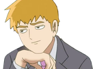 arataka reigen mob psycho 100 anime manga homme blond yeux noirs medium patron mentor