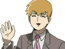 arataka reigen mob psycho 100 anime manga homme blond yeux noirs medium patron mentor