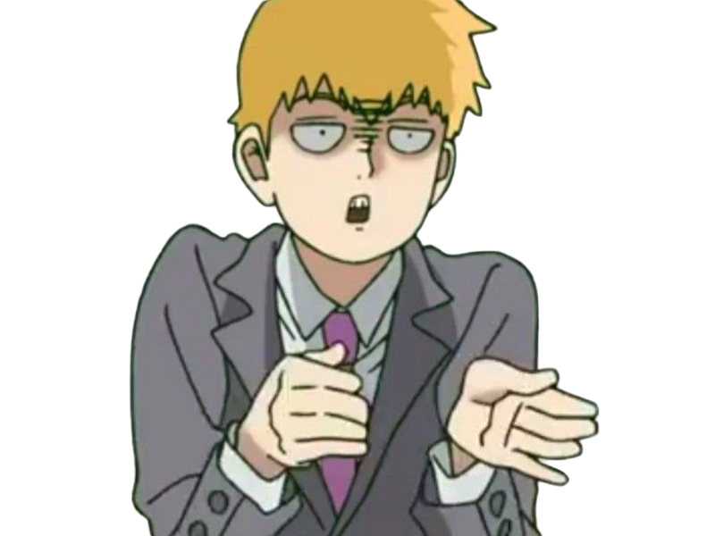 Sticker arataka reigen mob psycho 100 anime manga homme blond yeux noirs medium patron mentor par Dark-63