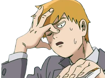 Sticker arataka reigen mob psycho 100 anime manga homme blond yeux noirs medium patron mentor par Dark-63