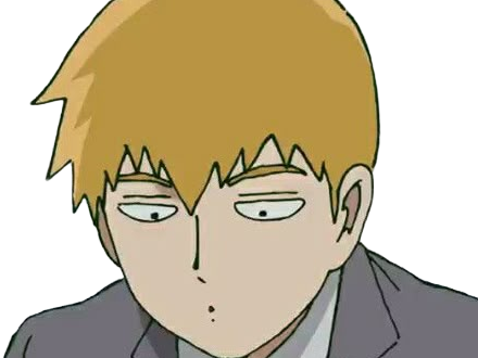 Sticker arataka reigen mob psycho 100 anime manga homme blond yeux noirs medium patron mentor par Dark-63
