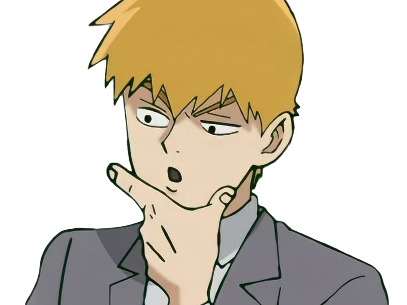 Sticker arataka reigen mob psycho 100 anime manga homme blond yeux noirs medium patron mentor par Dark-63