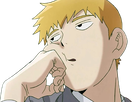 arataka reigen mob psycho 100 anime manga homme blond yeux noirs medium patron mentor