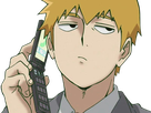 arataka reigen mob psycho 100 anime manga homme blond yeux noirs medium patron mentor