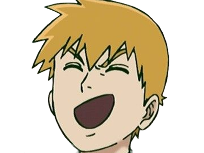 Sticker arataka reigen mob psycho 100 anime manga homme blond yeux noirs medium patron mentor par Dark-63