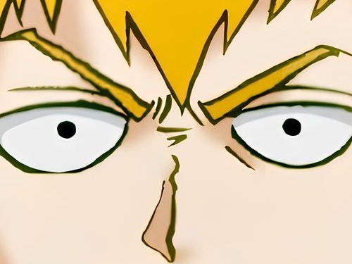 Sticker arataka reigen mob psycho 100 anime manga homme blond yeux noirs medium patron mentor par Dark-63