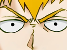arataka reigen mob psycho 100 anime manga homme blond yeux noirs medium patron mentor