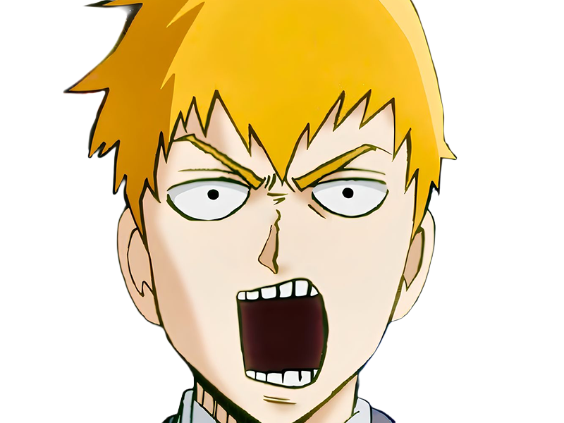 Sticker arataka reigen mob psycho 100 anime manga homme blond yeux noirs medium patron mentor par Dark-63
