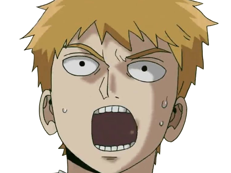 Sticker arataka reigen mob psycho 100 anime manga homme blond yeux noirs medium patron mentor par Dark-63