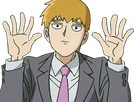 arataka reigen mob psycho 100 anime manga homme blond yeux noirs medium patron mentor