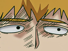 arataka reigen mob psycho 100 anime manga homme blond yeux noirs medium patron mentor