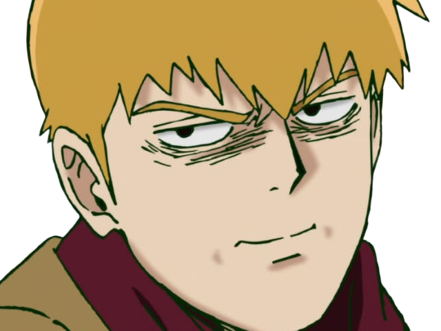 Sticker arataka reigen mob psycho 100 anime manga homme blond yeux noirs medium patron mentor par Dark-63