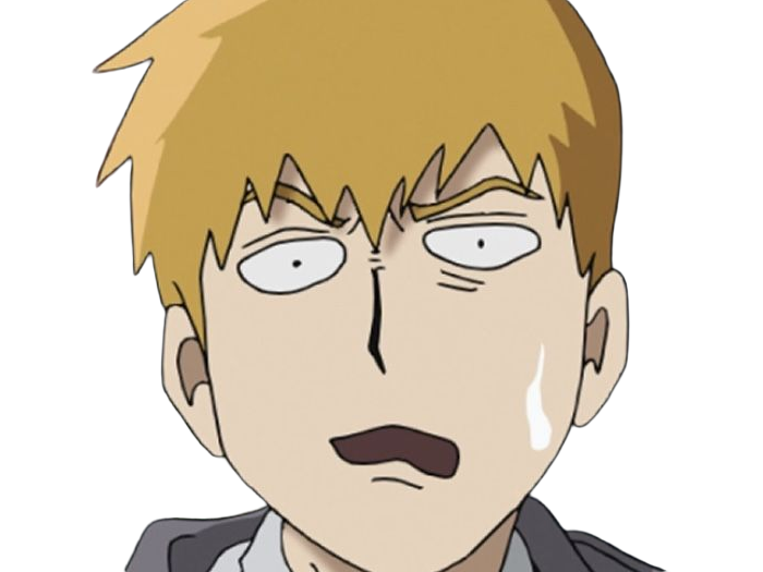 Sticker arataka reigen mob psycho 100 anime manga homme blond yeux noirs medium patron mentor par Dark-63