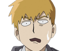 arataka reigen mob psycho 100 anime manga homme blond yeux noirs medium patron mentor