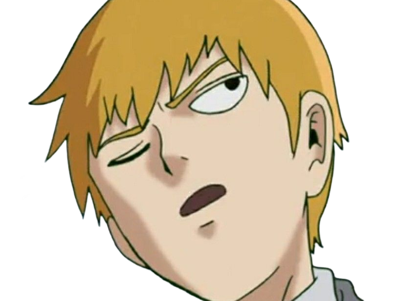 Sticker arataka reigen mob psycho 100 anime manga homme blond yeux noirs medium patron mentor par Dark-63