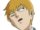 arataka reigen mob psycho 100 anime manga homme blond yeux noirs medium patron mentor