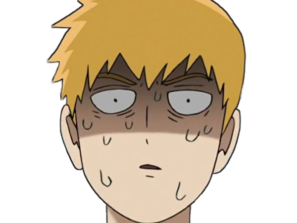 Sticker arataka reigen mob psycho 100 anime manga homme blond yeux noirs medium patron mentor par Dark-63