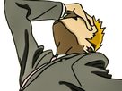 arataka reigen mob psycho 100 anime manga homme blond yeux noirs medium patron mentor