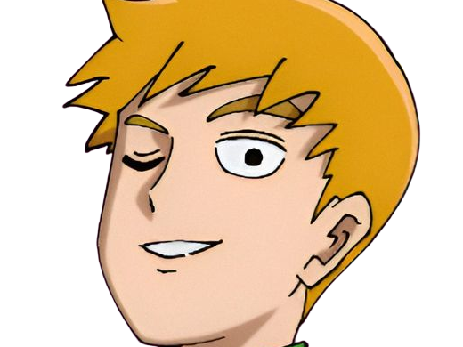 Sticker arataka reigen mob psycho 100 anime manga homme blond yeux noirs medium patron mentor par Dark-63