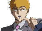 arataka reigen mob psycho 100 anime manga homme blond yeux noirs medium patron mentor