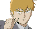 arataka reigen mob psycho 100 anime manga homme blond yeux noirs medium patron mentor