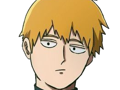 Sticker arataka reigen mob psycho 100 anime manga homme blond yeux noirs medium patron mentor par Dark-63