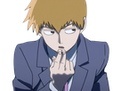 arataka reigen mob psycho 100 anime manga homme blond yeux noirs medium patron mentor
