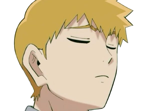 Sticker arataka reigen mob psycho 100 anime manga homme blond yeux noirs medium patron mentor par Dark-63